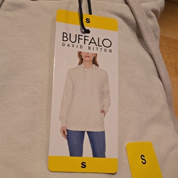Buffalo David Cream Hoodie With Side Pockets - Picture 3 of 3
